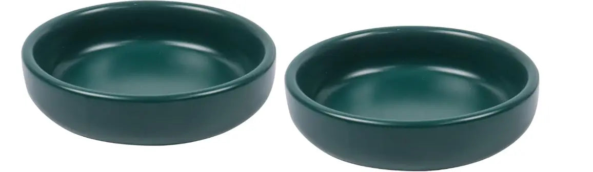 Small Ceramic Bowls - Green OilWell